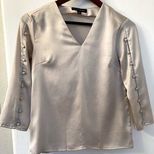 Pink Button-Sleeve Banana Republic Blouse